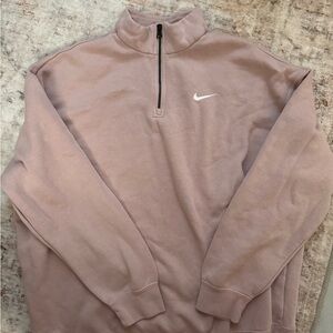 Nike Men's Pink Half-Zip Sweater